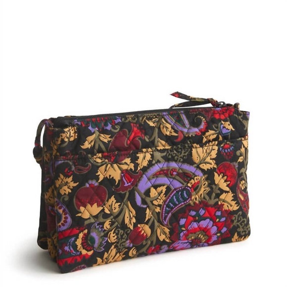 Vera Bradley Foxbury Crossbody Premium Cotton Midnight Garden Paisley - Picture 10 of 10